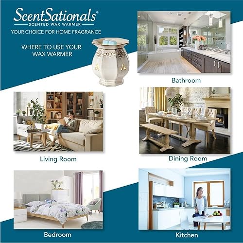 Miniatura 7 de Scentsationals Cera derretida, cubos de cera fuerte aroma, néctar de madreselva, perfumada de larga duración para calentar, 10 onzas (24 cubos)