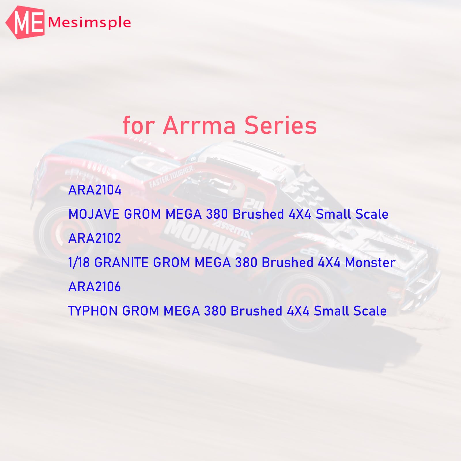 Mesimsple Steel Front Rear Differential for 1/18 Arrma Granite Typhon Grom Diff Gear 1/14 Mojave Grom 2S Series Upgrades Part