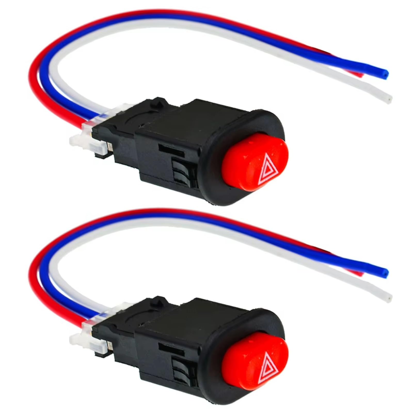 Lot De 2 Interrupteurs Doubles Pour Feux De Détresse Et Clignotants Pour Moto Contacteur d'Allumage