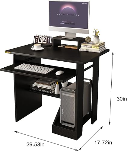 Miniatura 2 de Escritorio pequeño para computadora para oficina en casa, mesa de juegos compacta para computadora de escritorio y portátil, con cajón de