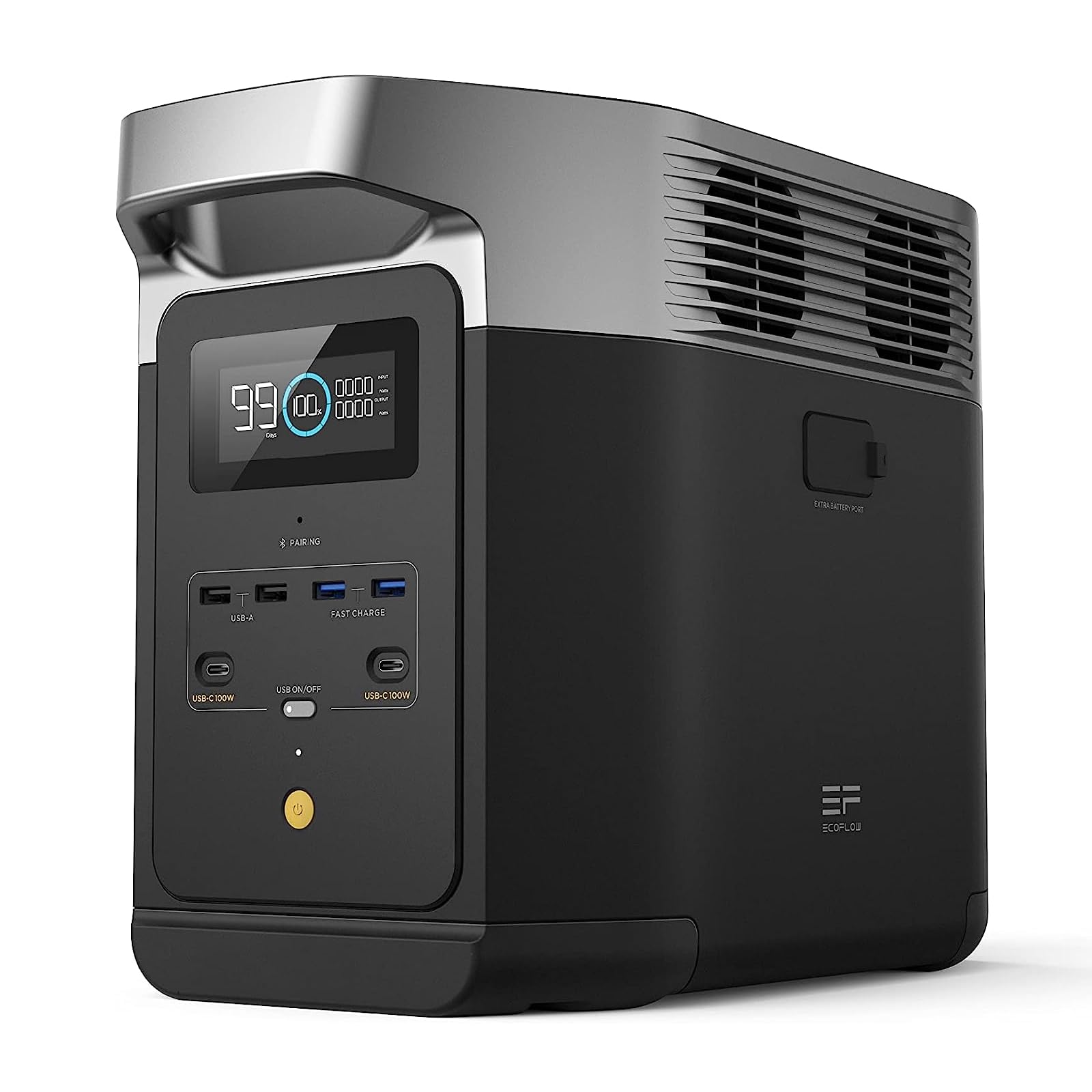 EcoFlow DELTA 2 Station électrique portable avec capacité évolutive de 1-3kWh, batterie LFP, seuls quelques petits défauts dans l'emballage, le produit n'a pas été utilisé(Reconditionné) | Charge rapide, Générateur solaire pour camping, seuls quelques pet