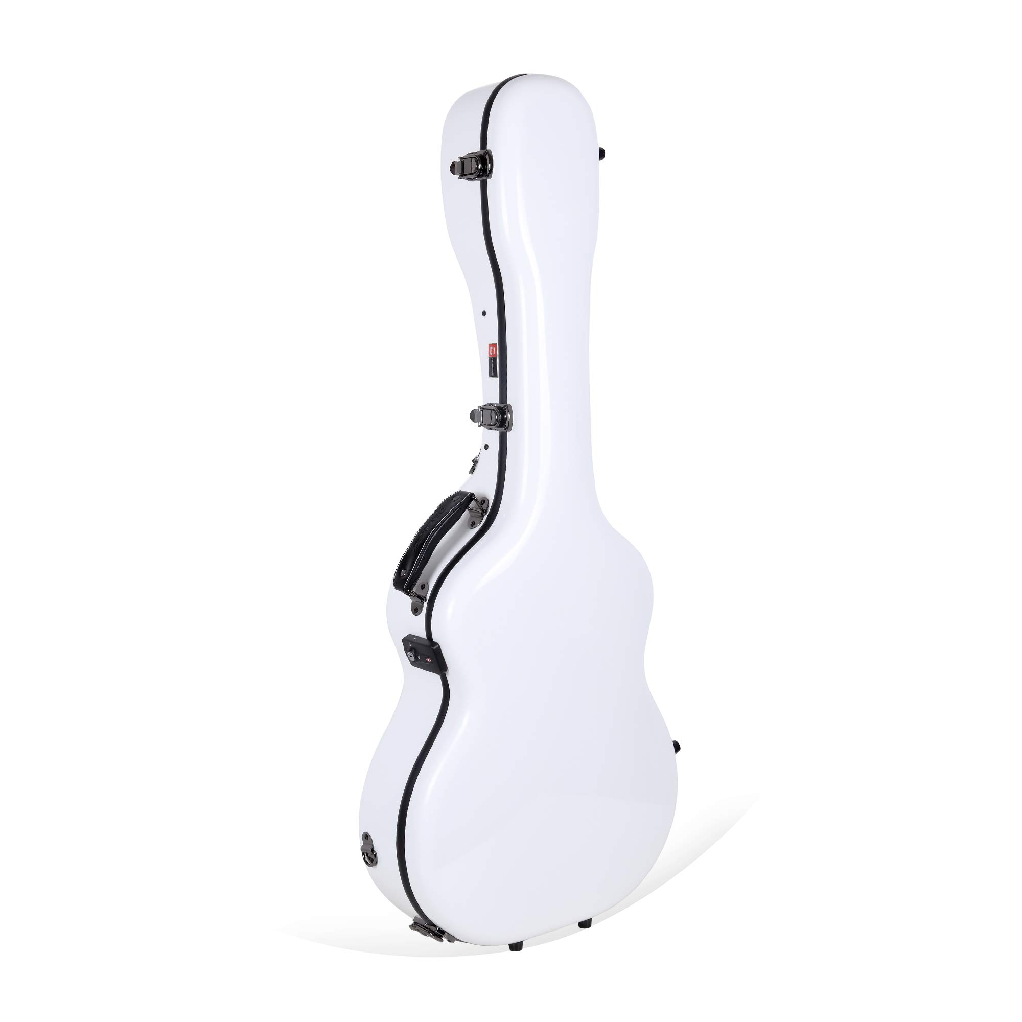 Crossrock Deluxe Fiberglas-Koffer für OM, Martin 000 Gitarren, TSA-Verriegelung (CRF2021OMWT)