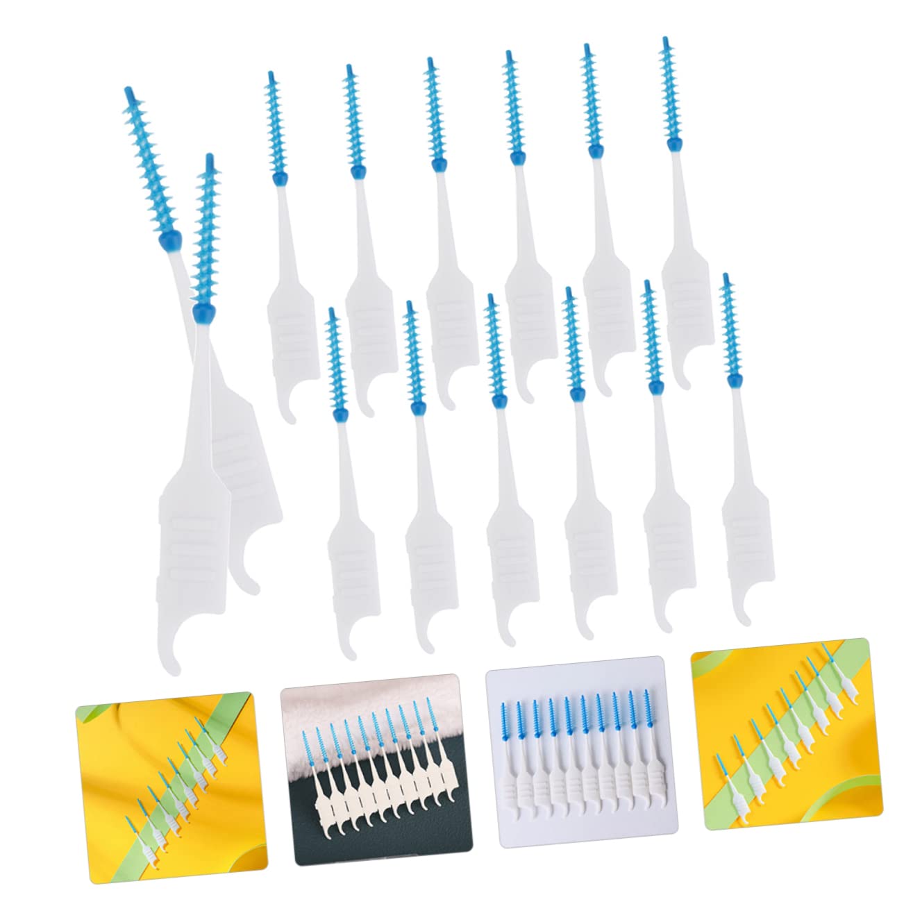 Ipetboom 800piezas Interdental Soft Silicone Cleaners Herramientas De Limpieza Oral Portátiles Para Cuidado Bucal Casa y Viajes
