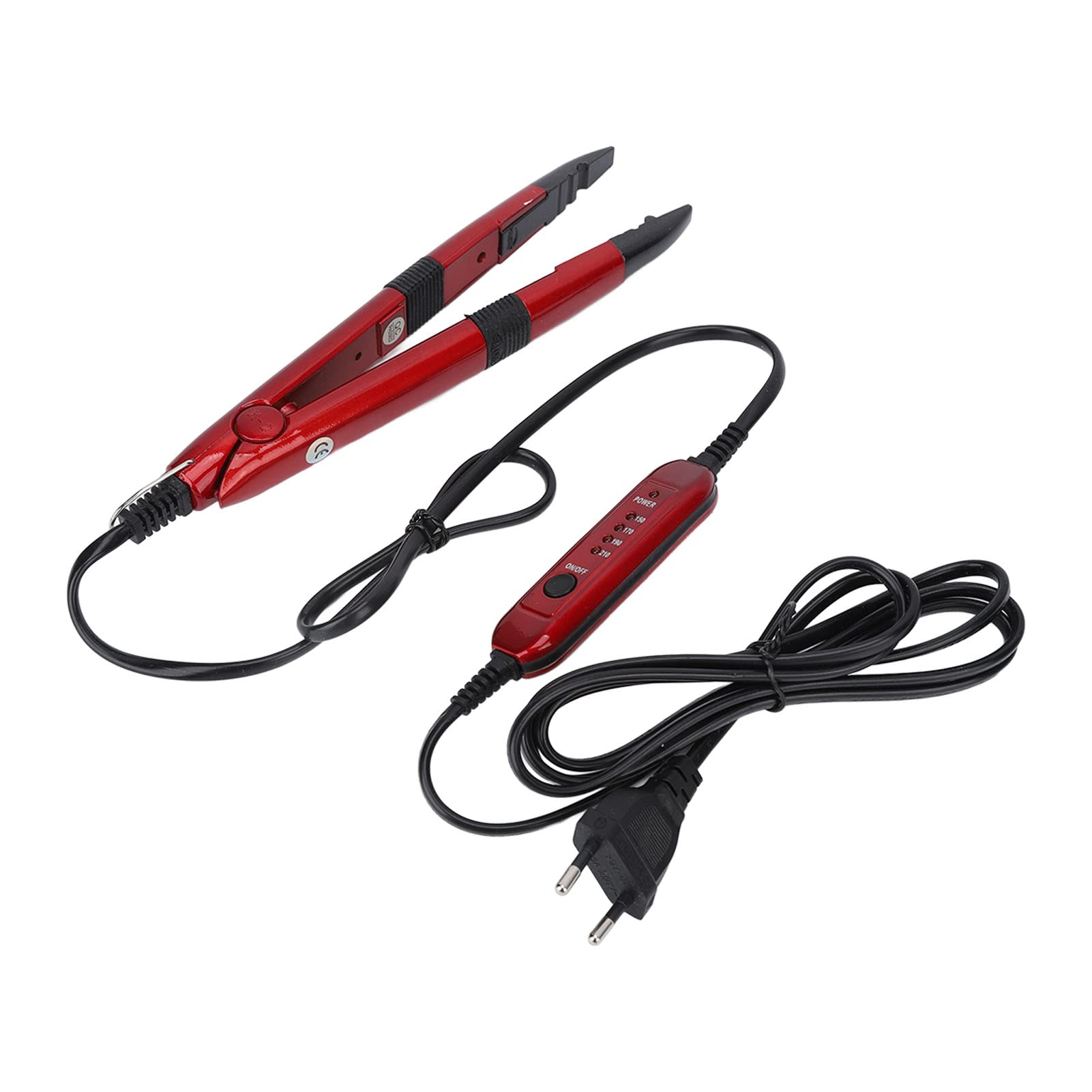 Yosoo Health Gear Pince chauffante pour extensions de cheveux naturels avec feuille d'isolation thermique, température constante, 220-240 V