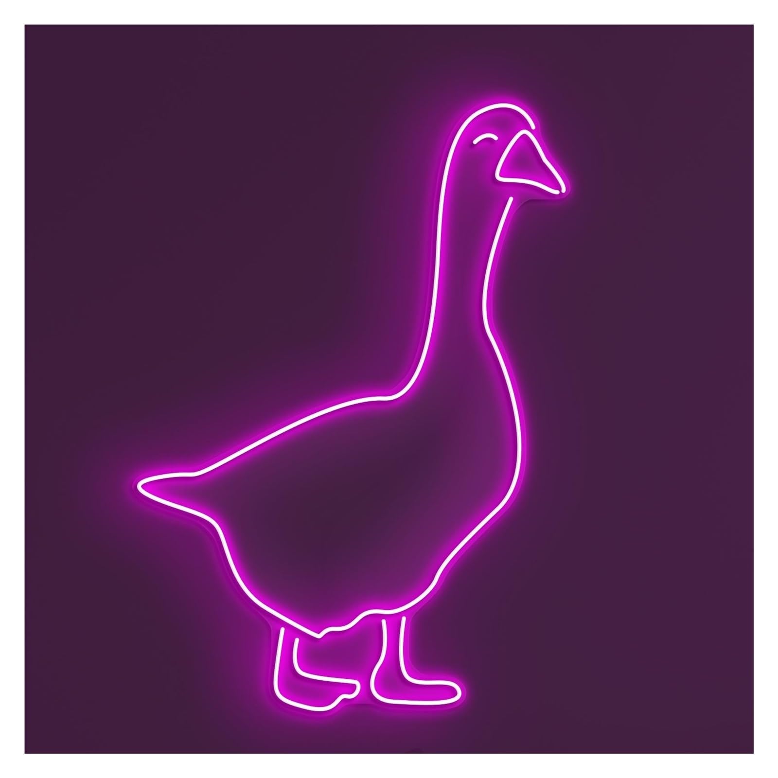 RONGCH Hanging Art Neon Signs Goose Neon Sign, Suitable for Birds Shop Kids Room Decor with Brightness Adjustable 46cm(D)