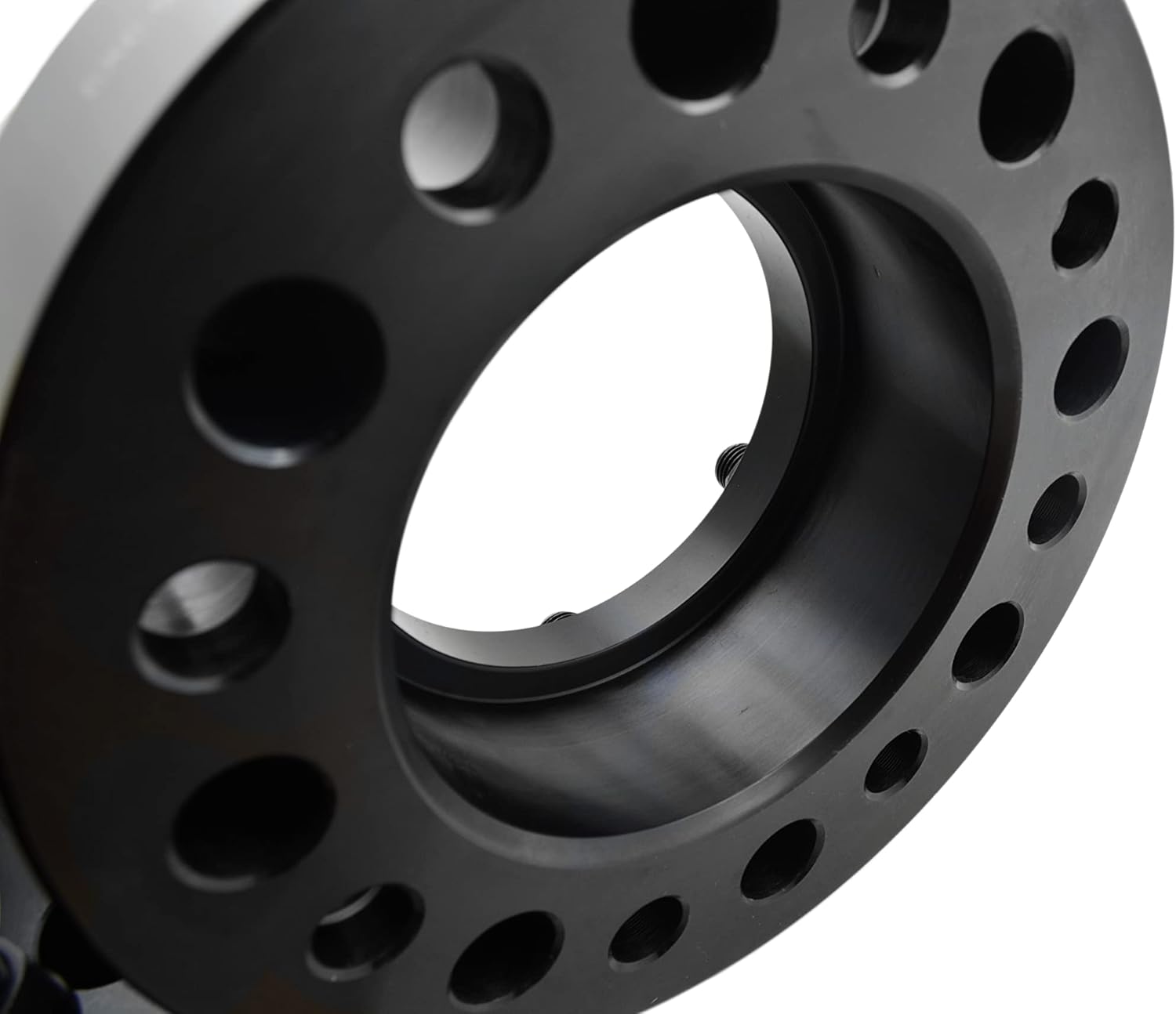 2 Inch Black 8x6.5 To 8x6.5 "FULL HUB CENTRIC" Rear Wheel Spacers Adapters 14x1.5 Compatible with Chevy GMC 1999-2010 8 lug 1500HD 2500HD Forged Aluminum