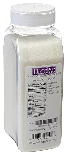 Miniatura 2 de DecoPac Azúcar de Decoración  Chispitas de Azúcar Comestibles Blancas  33oz  Azúcar de Decoración Comestible en Envase Portátil  Hecho en EE.UU.