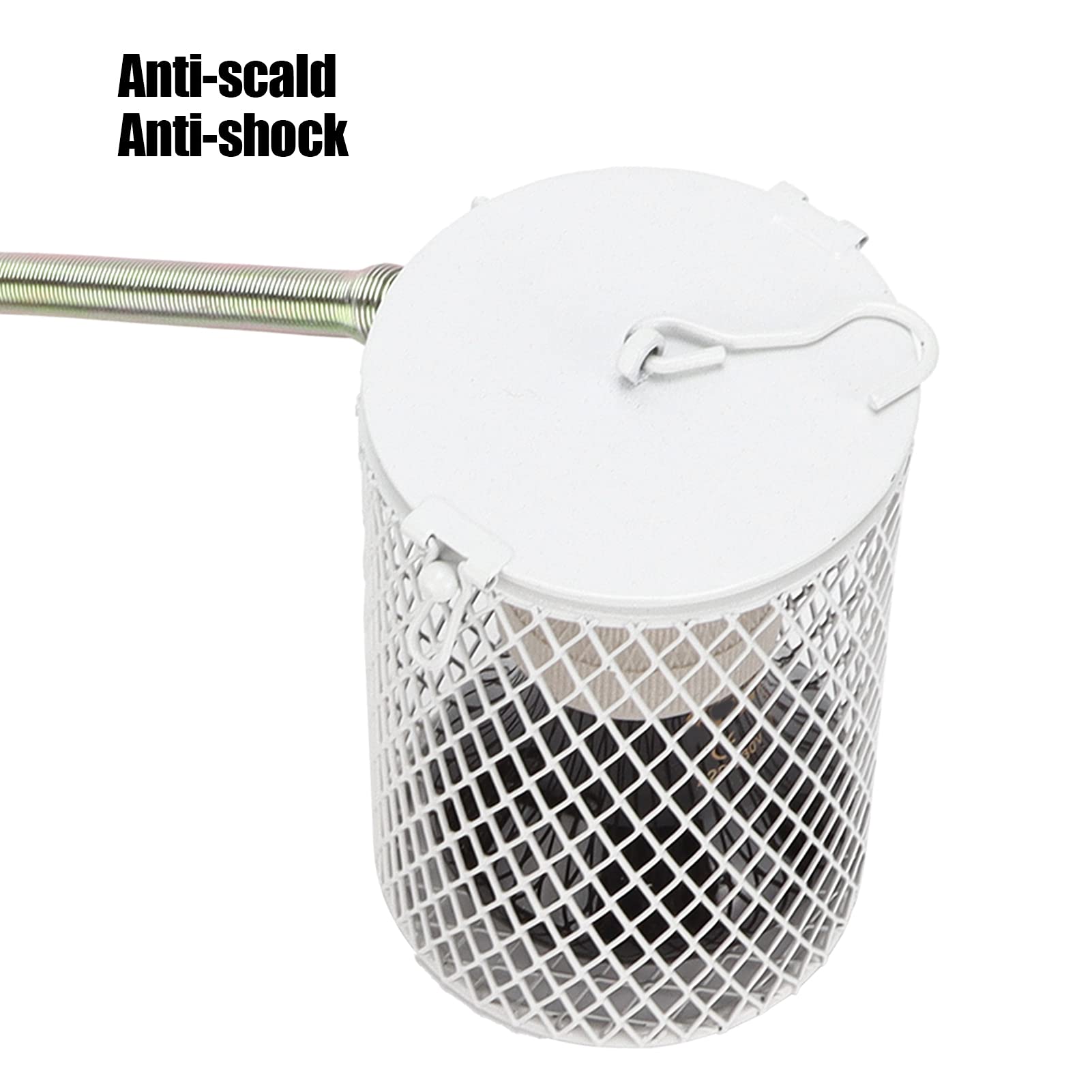 E27 Set Paralume antiscottatura e Lampadina riscaldante per rettili Lampada Termica per rettili con Protezione per Pulcini di Tartarughe Lucertola Serpente(EU220V)
