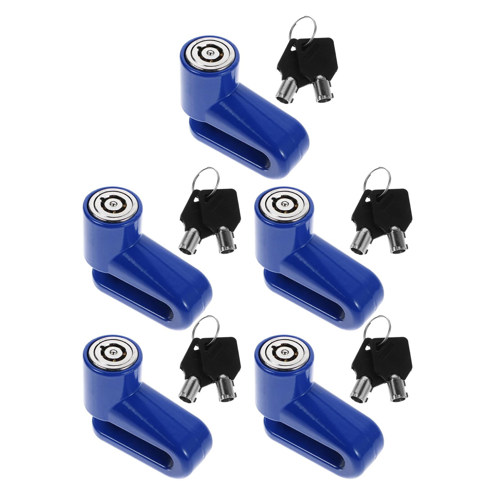 Antivol de Disque de Frein pour Moto 5 Pièces Bleu Plastique