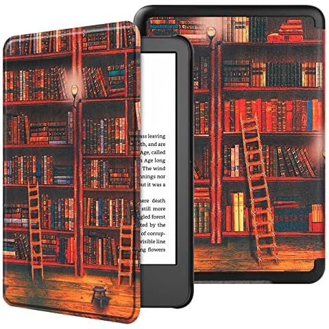 VOVIPO Slimshell Protective Case for All-new Kindle 6 Inch(11th Gen, 2022 release), will not fit Kindle Paperwhite and Kindle 2019-library Cover