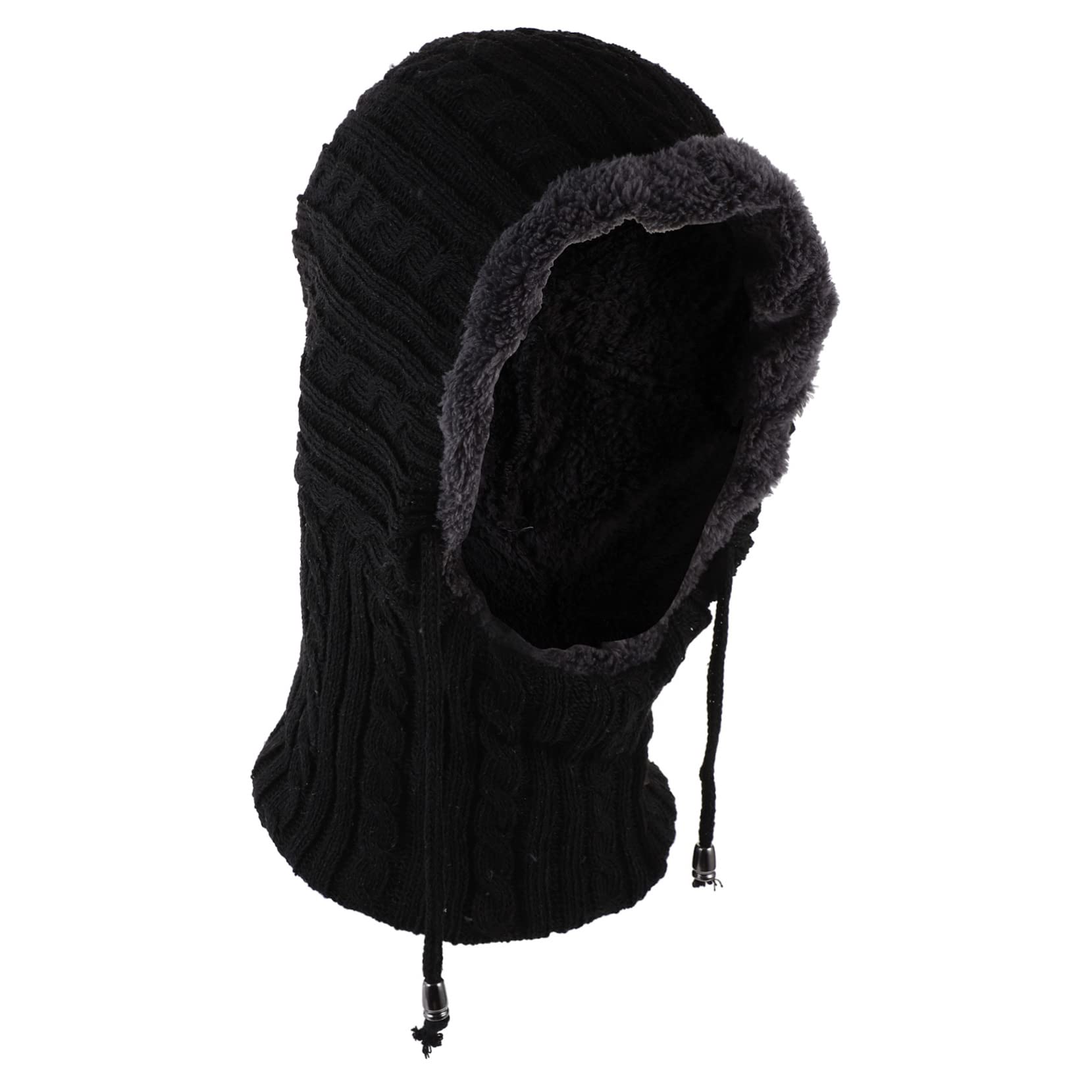 FRCOLOR Gorro Tejido Polar máscara de esquí Unisexo frío Encapuchado Sombreros Gorros Calientes para Mujer Sombrero de Punto Gorras de Punto para Hombre Sombrero de Bufanda