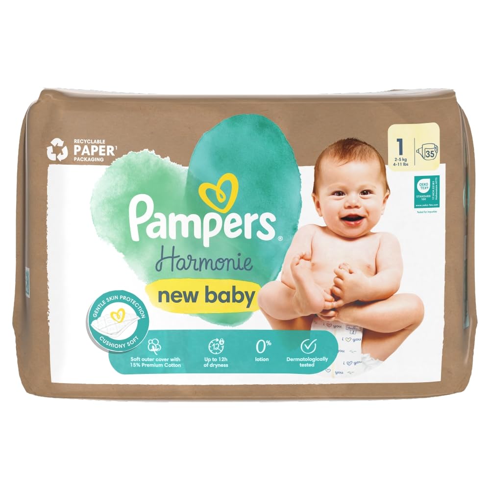 Pampers Harmonie Size 1 Disposable Nappies 2-5 Kg 35 Pc