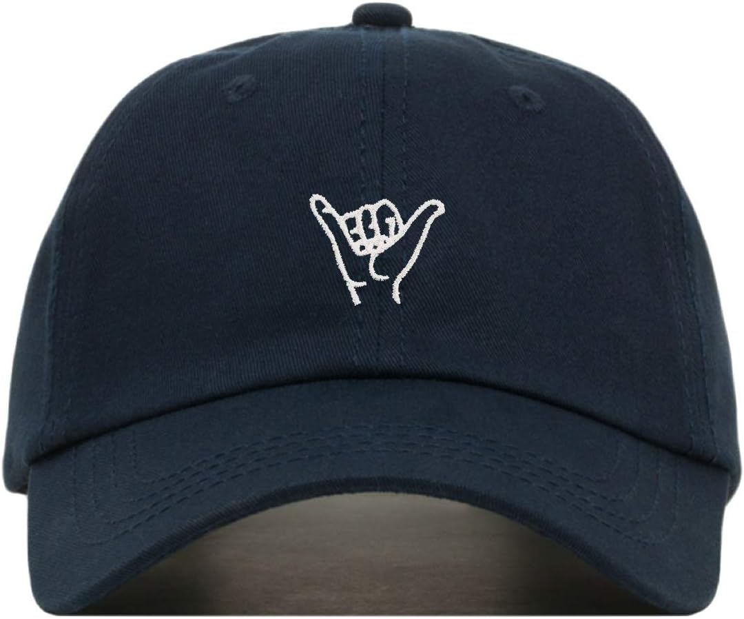 Hang Loose Baseball Hat, Embroidered Dad Cap, Unstructured Soft Cotton, Adjustable Strap Back (Multiple Colors)