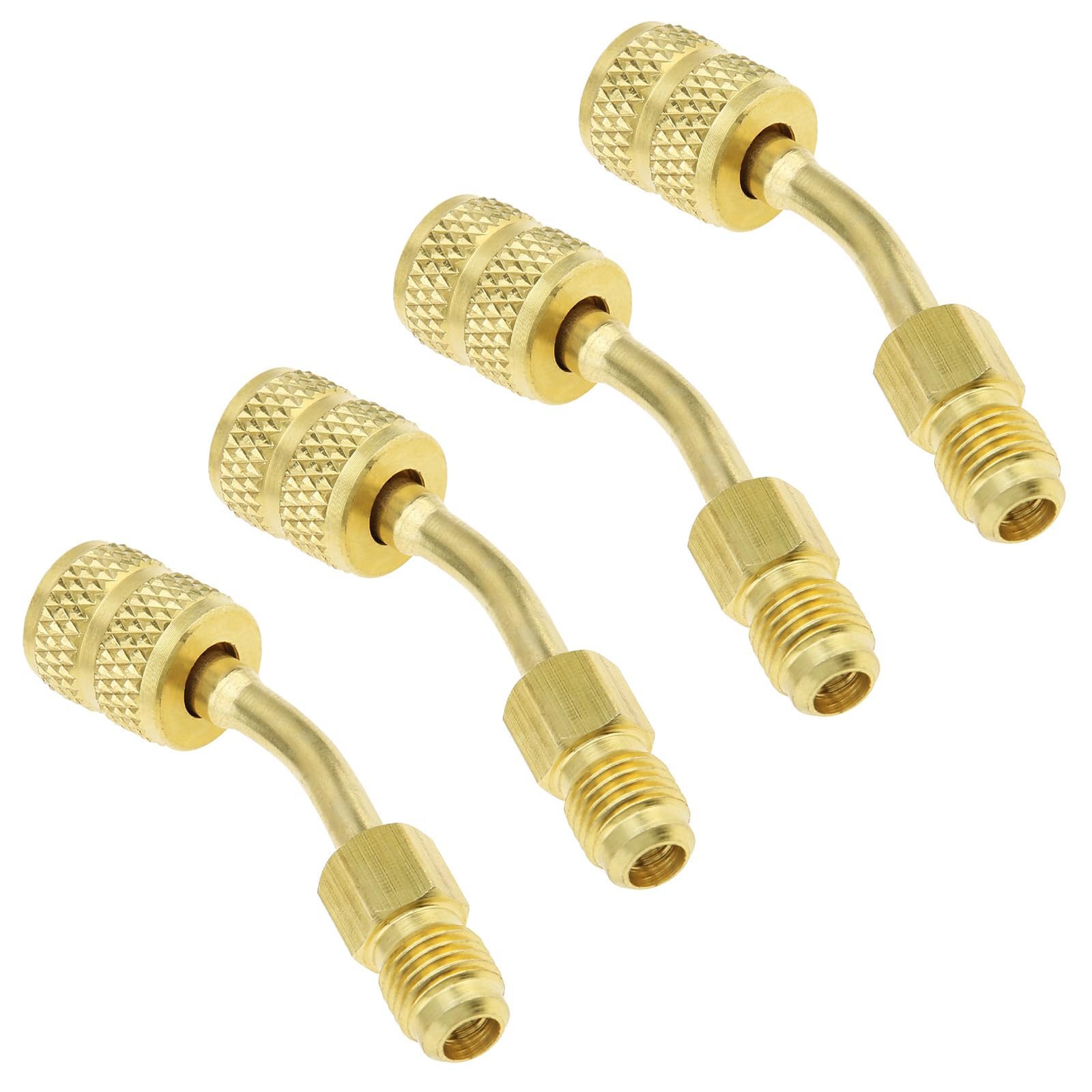 R410a Swivel Adapter for Mini Split System Air Conditioner HVAC Refrigeration Service with 5/16 Inch Female Quick Coupler to 1/4 Inch Male Flare (4)