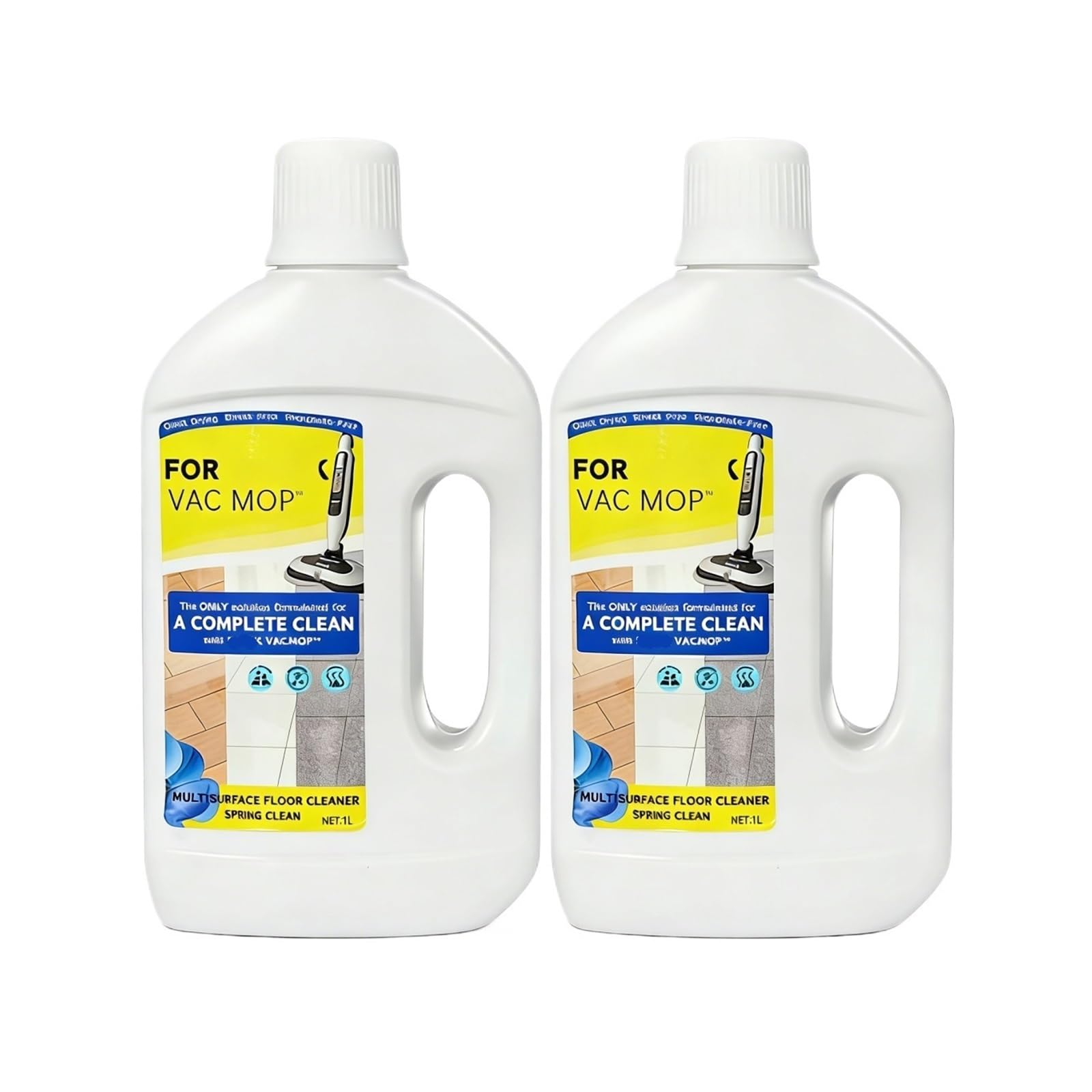 2 Pcs Recambio Limpiador Suelos Multisuperficie 1L, Aroma Primaveral, Compatible Con Shark Vac Mop, Sin Rayas, Secado Rápido, Sin Fosfatos Para Madera, Baldosas, Laminado