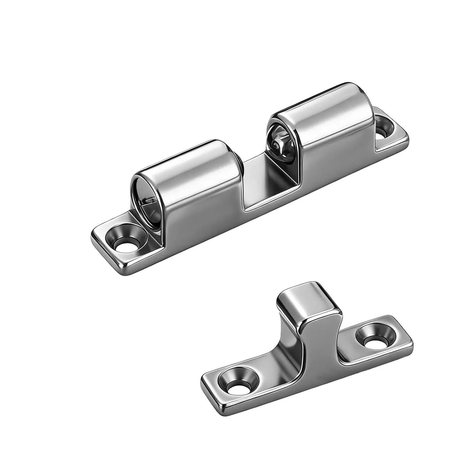 Huwoyg One Color 10Pcs Adjustable Stainless Steel Door Latch Spring-Loaded Hinge Locks Hidden Boat Furniture Cabinet Buckle Hardware For Cabinet Closet