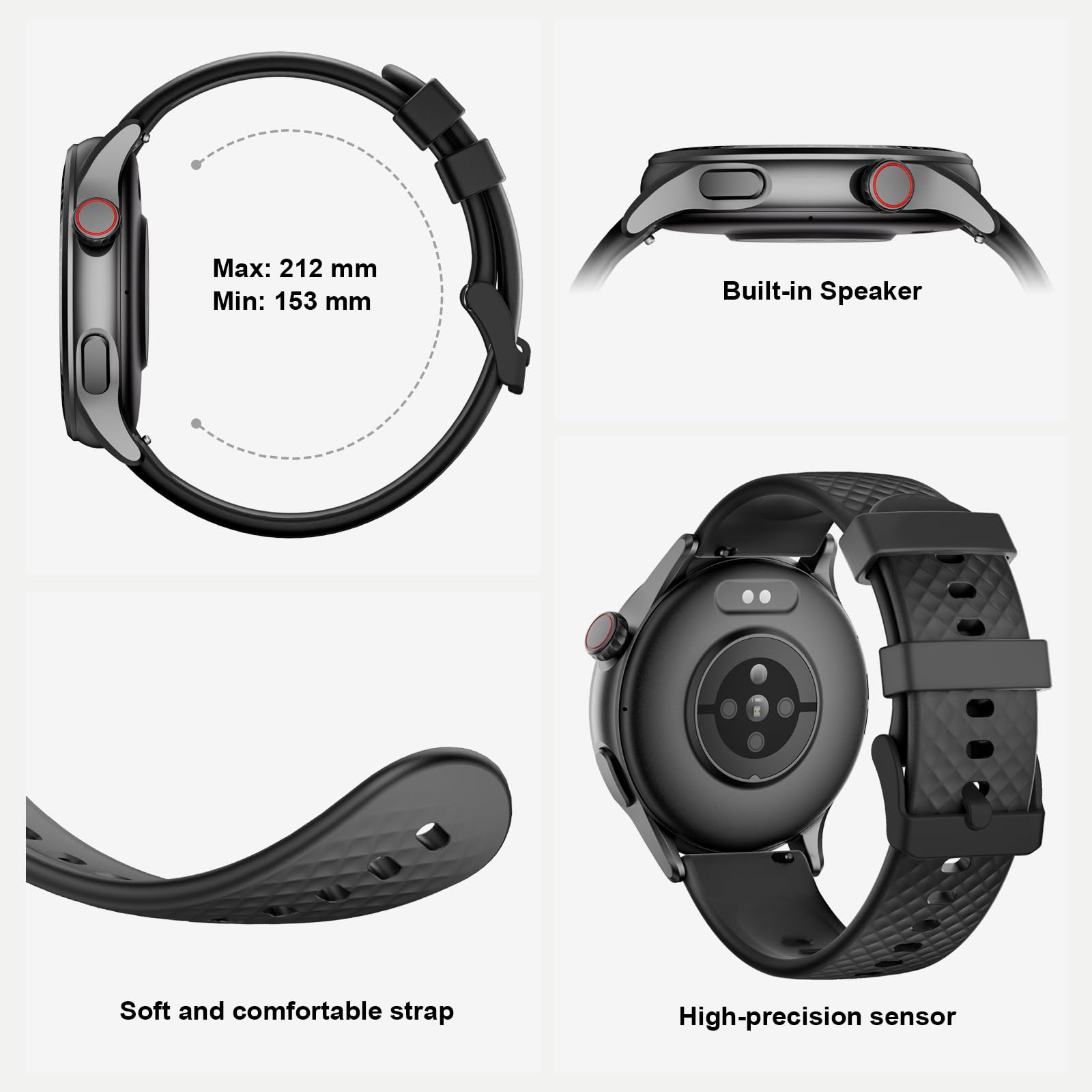 Cillso Smart Watch Fitness Tracker mit Pulsmesser Schlafmonitor Schrittzähler, Touch Fitnessuhr mit Telefonfunktion, Smartwatch