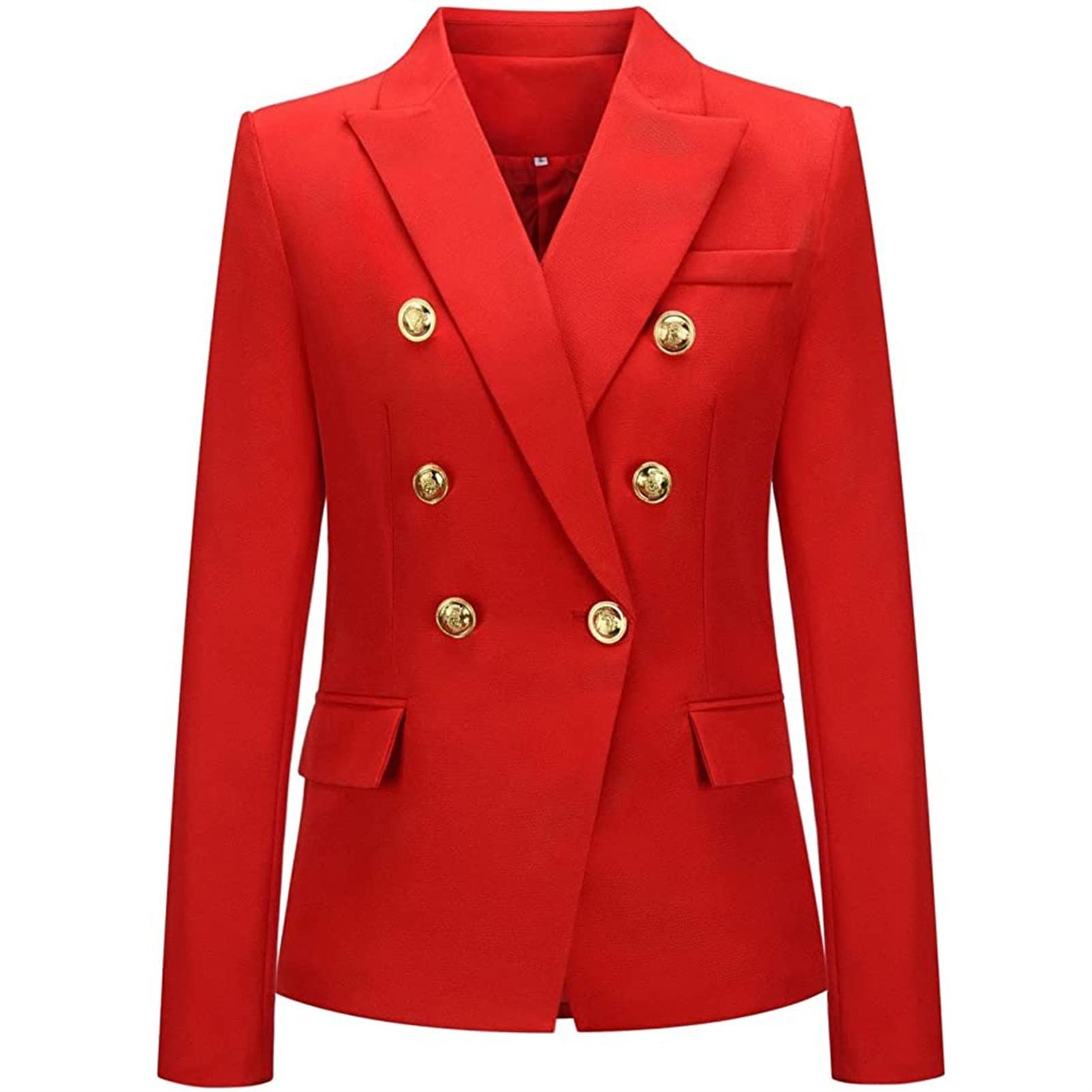 Damen Elegant Langarm Blazer Einfarbig Slim Fit Geschäft Büro Jacke Mantel Casual Anzüge Revers Outwear Neue Frühlings Mantel