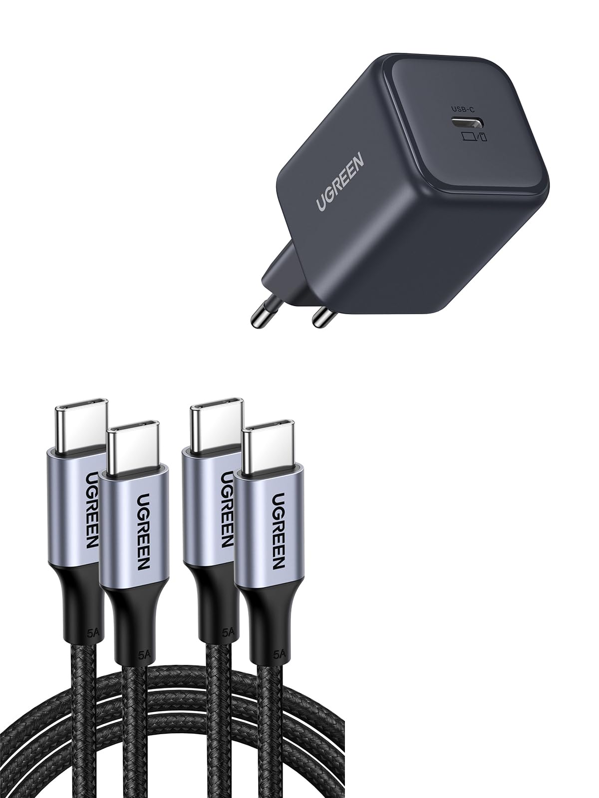 Chargeur USB C Rapide 45W UGREEN avec Câble USB C 2M 100W pour PC et Mobile - 11