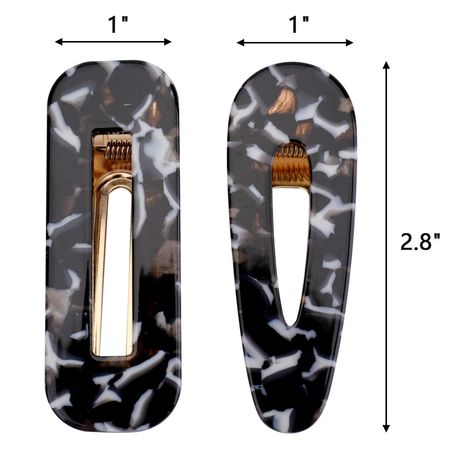 Hedume 28 Pack Acrylic Resin Hair Barrettes, Fashion Geometric Hair Clips for Women Girls Ladies image 5