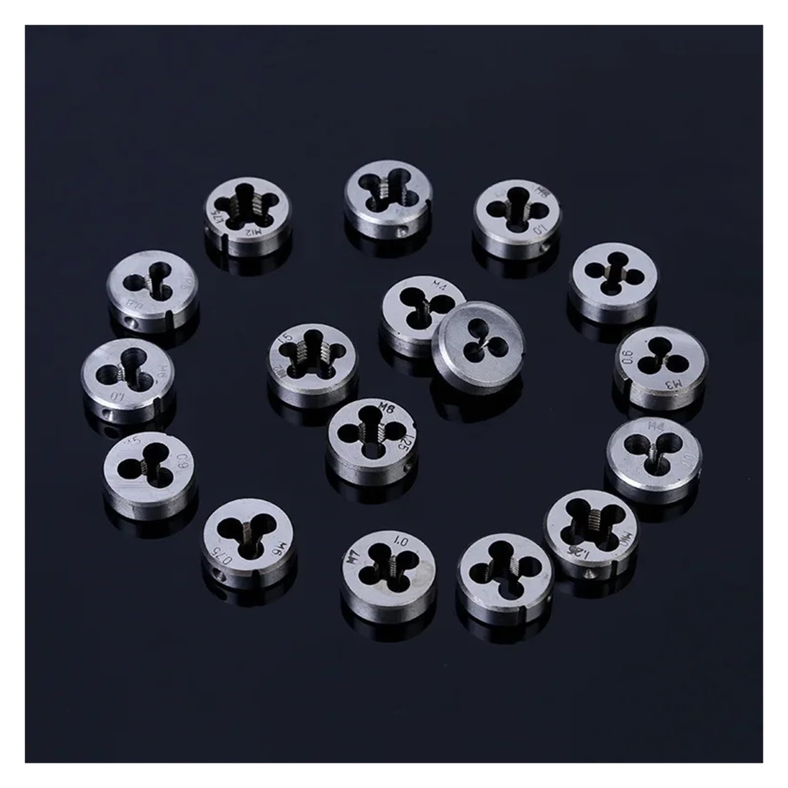 Juego de machos de roscar de 40 piezas M3-M12 con rosca métrica, llave de macho de roscar manual, herramienta de roscado de metal, juego de machos de roscar de alambre de acero