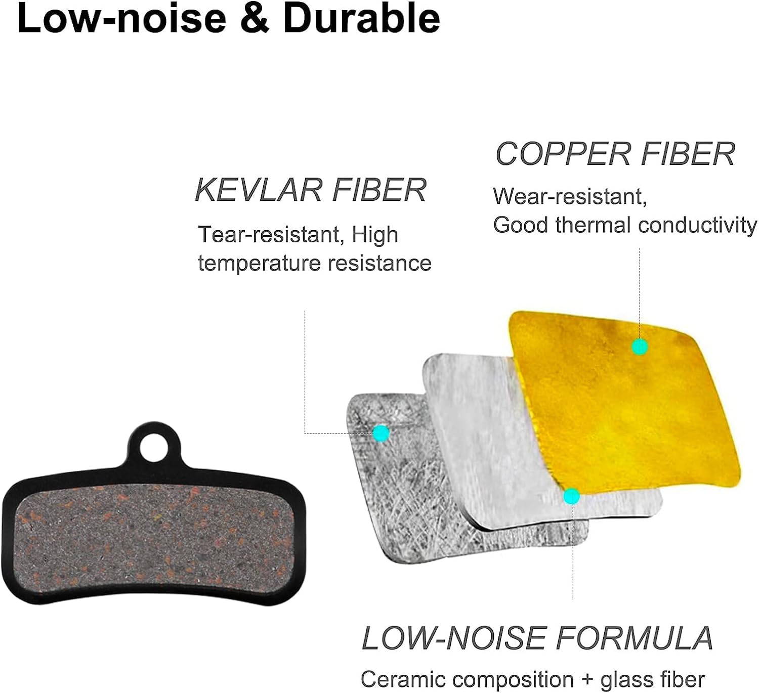Pastiglie Freno Bici Semi-Metallo Resina - Compatibili Con Shimano Saint, XTR, Deore XT, Zee | Set 4 Coppie
