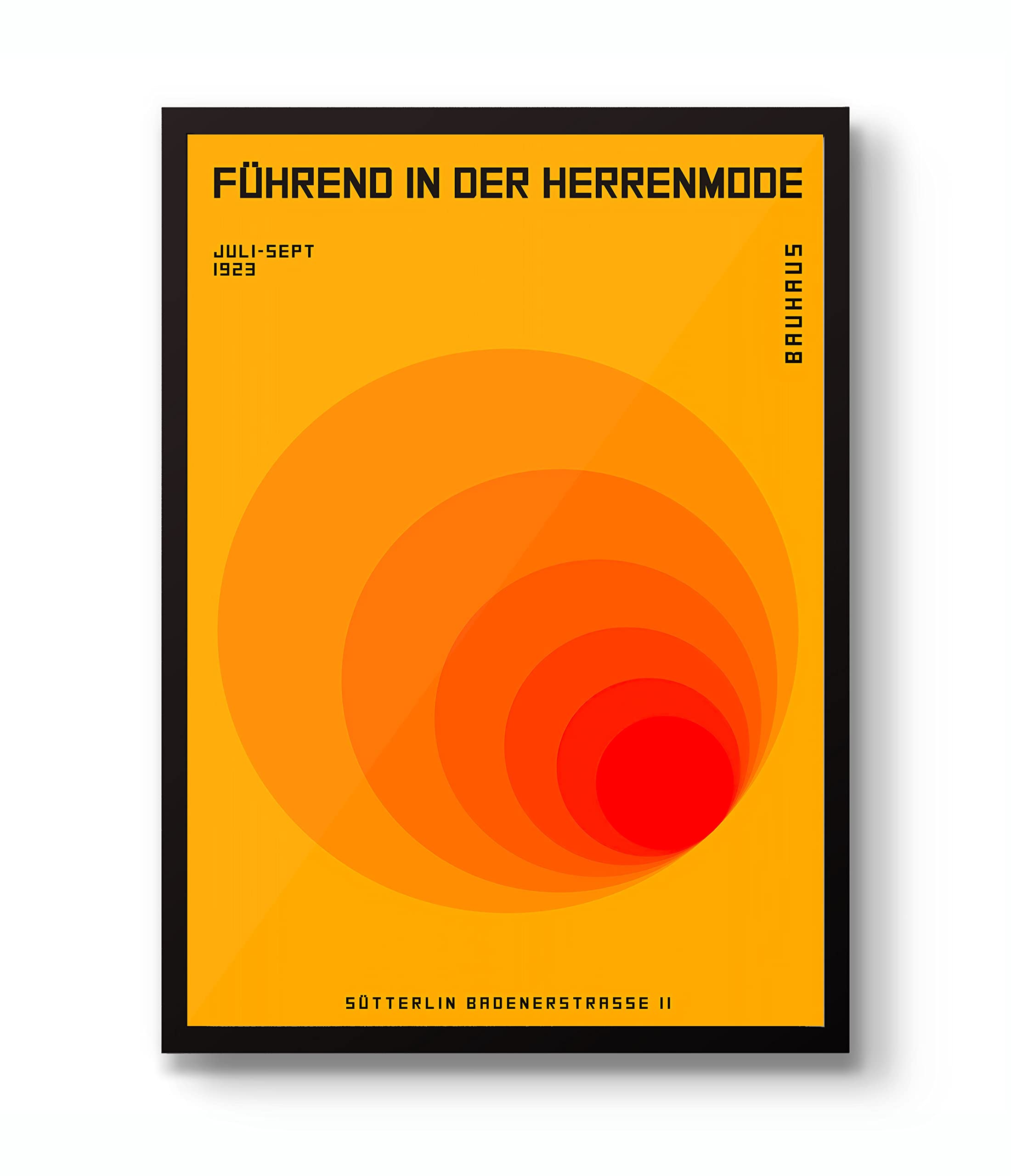 Bauhaus All Orange Circles Poster, Bauhaus Print, Abstract Art Exhibition, Minimalists Ausstellung Home Wall Art Decor, Archival Matte, A3 (Print Only) - 42x29.7cm