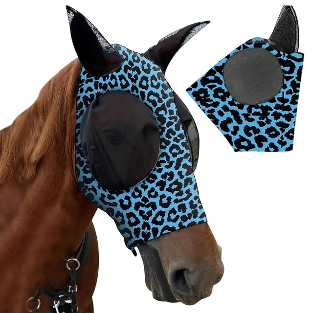 XFSRG Máscara Antimoscas para Caballos Estampado Animal de Mosca Caballo Máscaras contra Moscas Caballos…