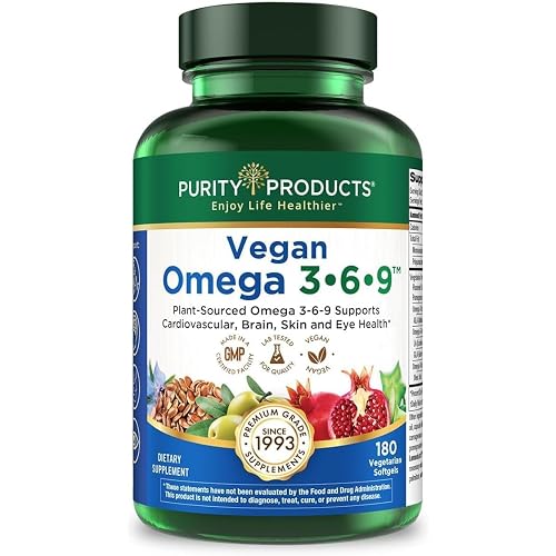 Purity Products Vegan Omega 3 6 9 Formula Essential Fatty Acid Complex