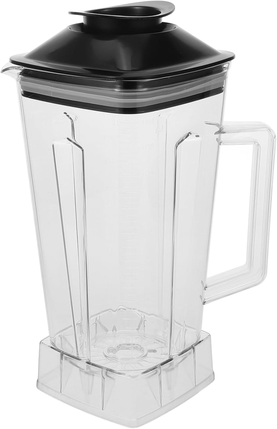 Reusable Plastic Blender Cup with Handle and Lid Lightweight Replacement for Smoothies and Beverages Dishwasher-safe Accessory for Home and Bar Use