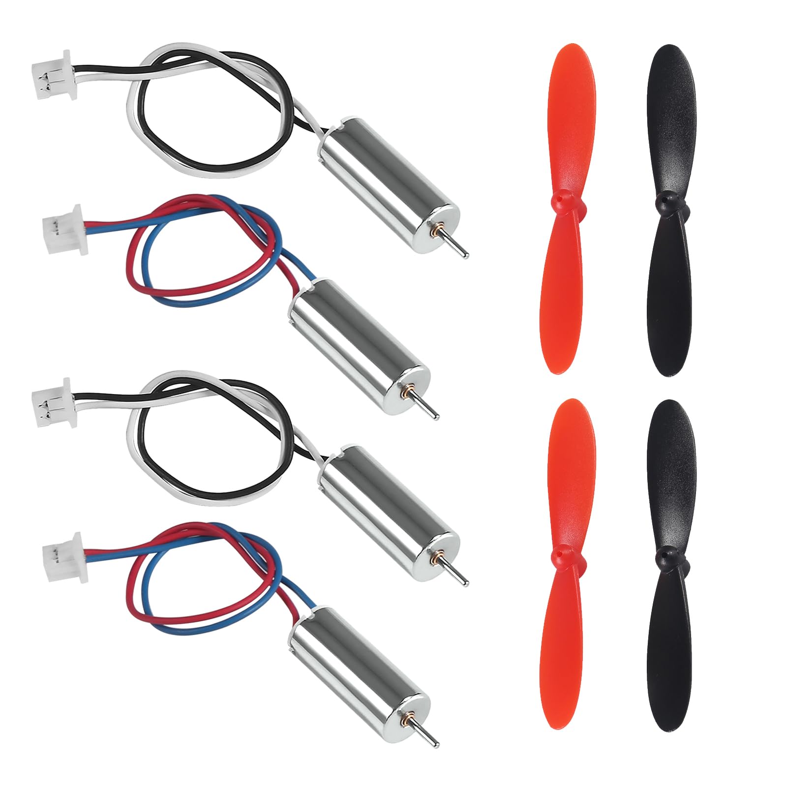 AEDIKO 4pcs 716 Coreless Motor 3.7V 7x16mm Brushed Motors with JST 1.25 Connector + 4pcs CW CCW Propeller Compatible with FPV RC Quadcopter