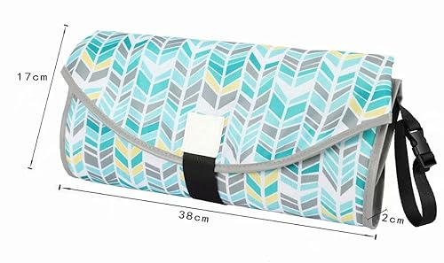 Miniatura 9 de Cambiador portátil para bebé impermeable plegable bolsa de pañales de viaje cambiador estación de pañales acolchado embrague