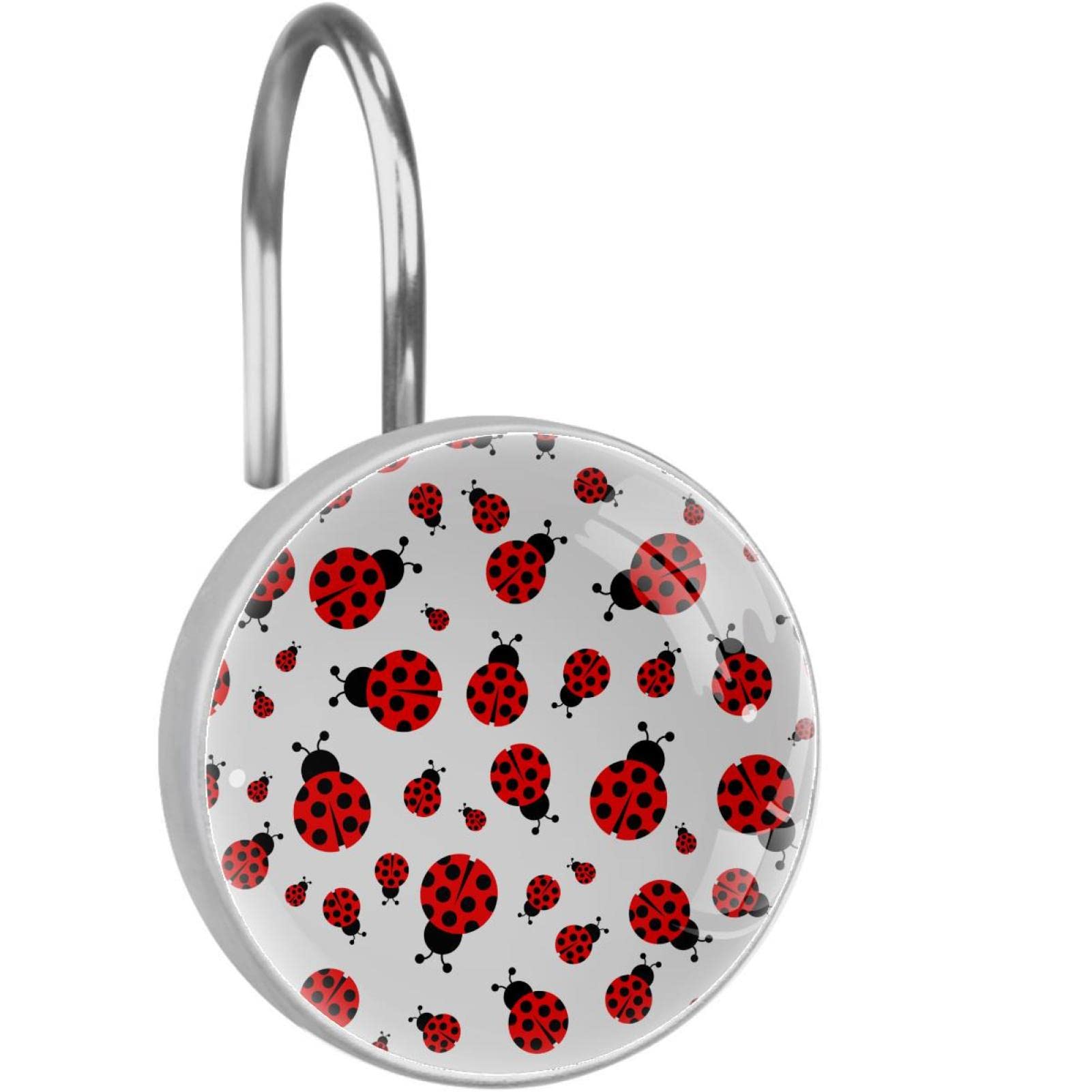 Crochets rideau de douche coccinelle pour une salle de bain joyeuse
