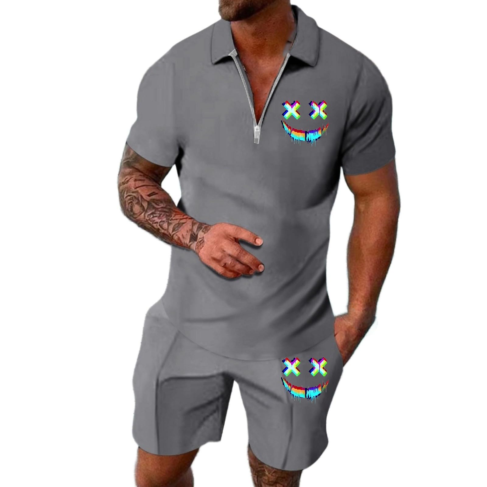 BASEBALL SHIRT SWEAT SHORTS セットアップ Oversized Varsity Mesh Baseball Shorts Set | boohoo