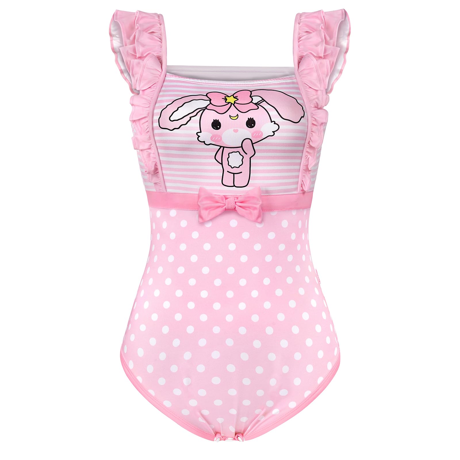 LittleForBig Śpioszki Onesie jedwabiste, marszczone paski, piżama, body - Usagi Camisole Onesie