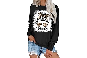 Mama Bleached Shirts for Women Vintage T Shirts Skull Messy Bun Mom Graphic Tees Tops