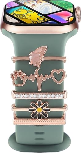 Miniatura 1 de Abalorios para Apple Watch Band de 1.575 in 1.614 in 1.732 in 1.496 in 1.772 in 1.654 in, joyería de diamantes de metal para anillo decorativo,