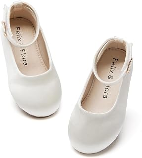 Toddler Little Girls Dress Shoes - Flower Girls Mary Jane Flats Ballet Shoes Party Wedding
