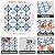 HOMETITUTE 10PCS 12x12 Inch Blue Watercolor Peel and Stick Floor Tiles Removable Self Adhesive Vinyl Flooring Stickers for Kitchen Bathroom Balcony Home Decor