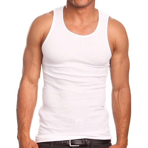 Mens A-Shirts 3 Pack Undershirt