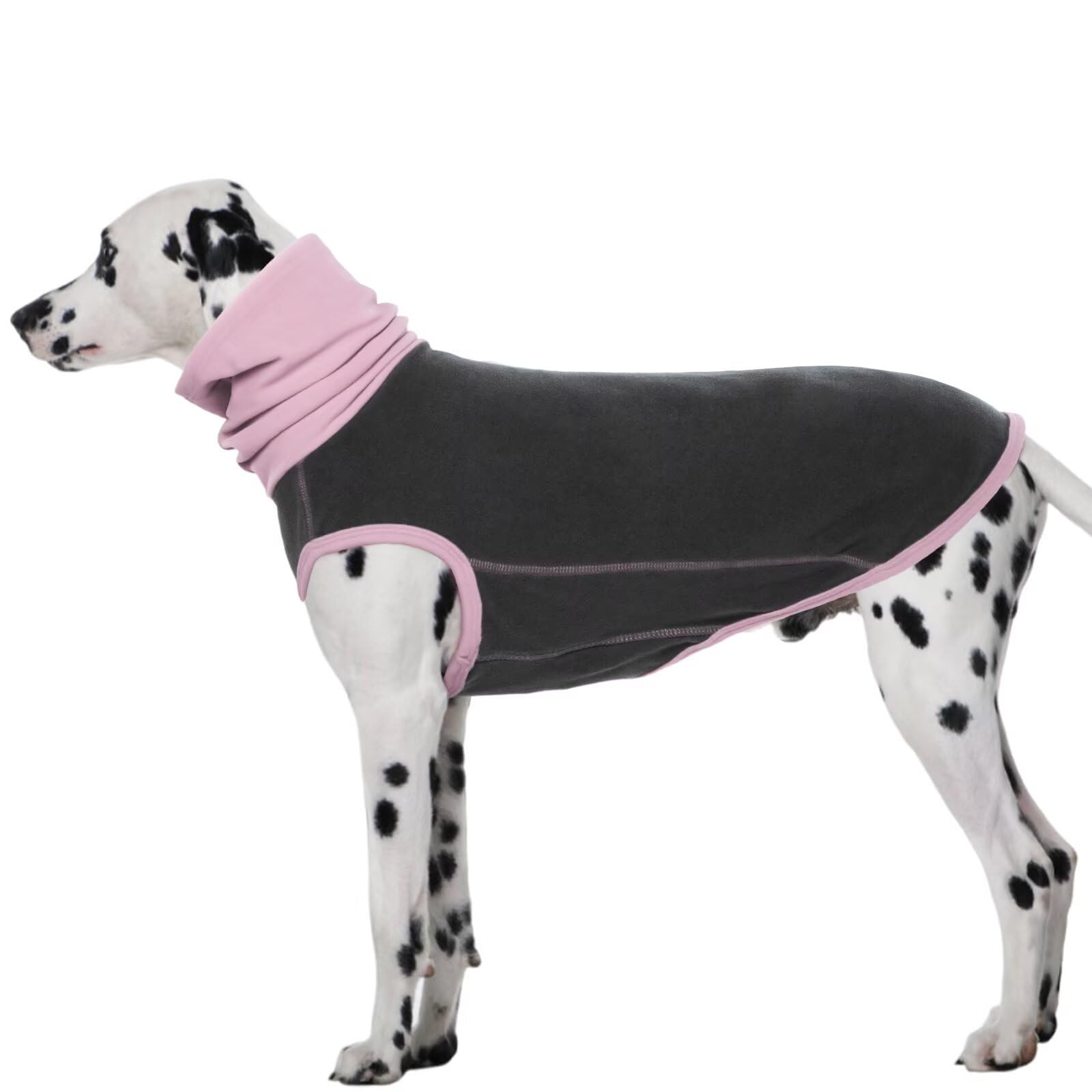 IECOii Dog Fleece Jumper,Warm Dog Sweatshirt Stretch Fleece Vest Jacket Warm Dog Sweater Pullover for Small Medium Large Dog,Turtleneck Pullover Winter Puppy Jumpers,Dog Fleece Shirt,Gray,XL