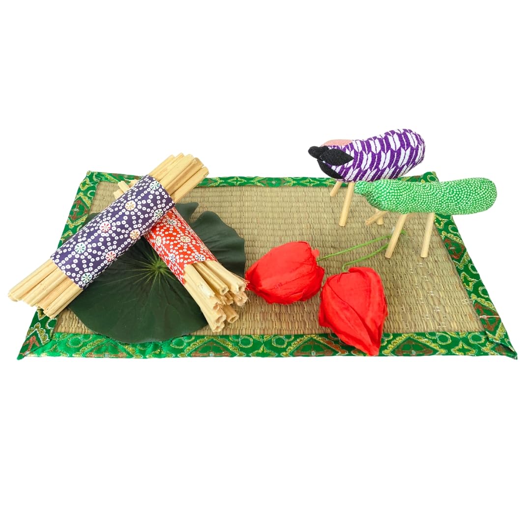 Amazon｜秀〆(Hideshime) お盆 お供え お盆飾り セット ミニ ちりめん