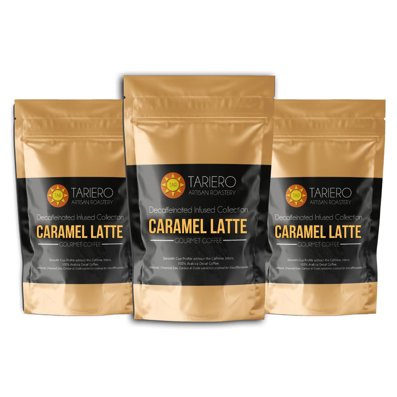 Tariero Caramel Latte Decaffeinated Flavoured Coffee | Medium Roast | Coarse Grind Pack of 3 100g (B0CHVTYS1J) Amazon Price History, Amazon Price Tracker