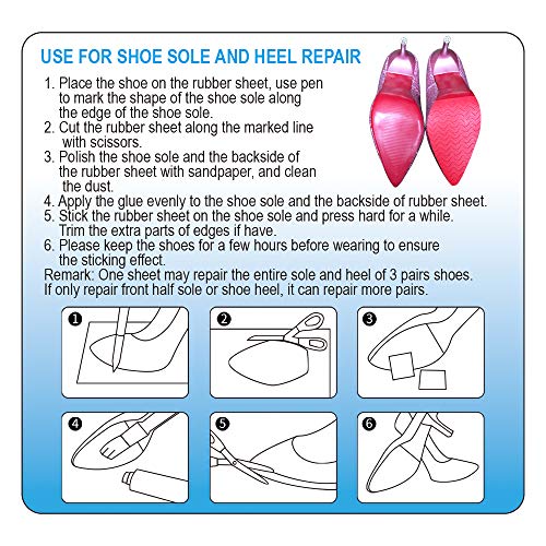Image of Unikstep, Rubber Sheet, 21.5 inchx14.5 inch, Thick 0.08 inch, for Shoe Sole Heel Repair, Furniture Pad, Vibration Reduce, DIY Gasket Seal Pad, Floor Anti Slip Cushion (Red Color S Pattern)
