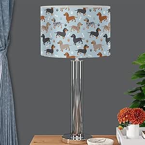Poceacles Small Lamp Shade Drum Lampshade Dachshund Dog Print Table ...