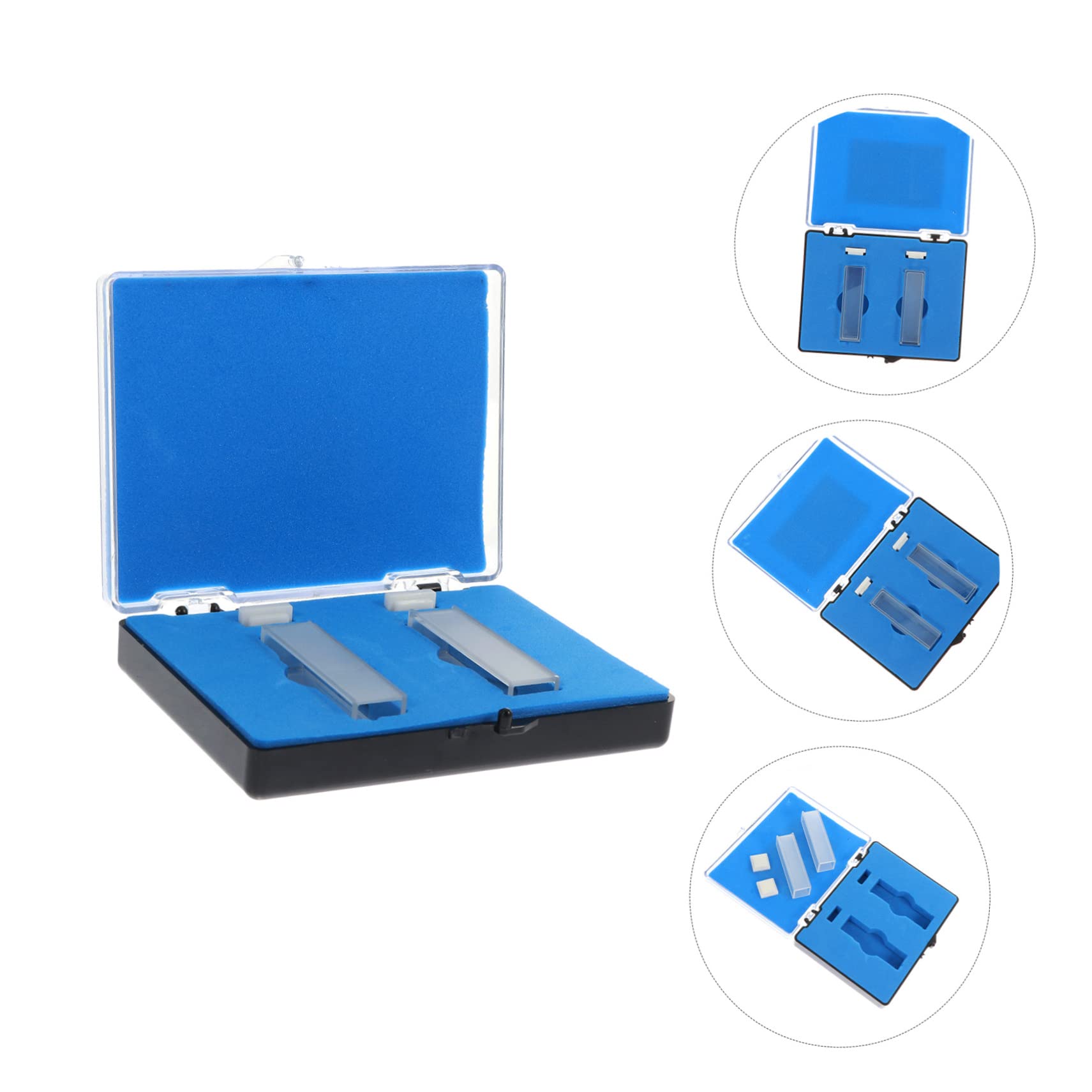 Lot de 2 Cuvettes en Quartz de 10mm pour Laboratoire, Microcuvettes à Usage Chimique Haute Transparence, pour Spectrophotomètre et Applications Industrielles