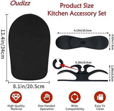 Mixer Slider Mat for Kitchen aid Stand Mixer With 2 Black Mixer Accessories,Kitchen aid Mixer Slider Mat Compatible with Kitchen aid 4.5-5 Qt Tilt-Head Stand Mixer