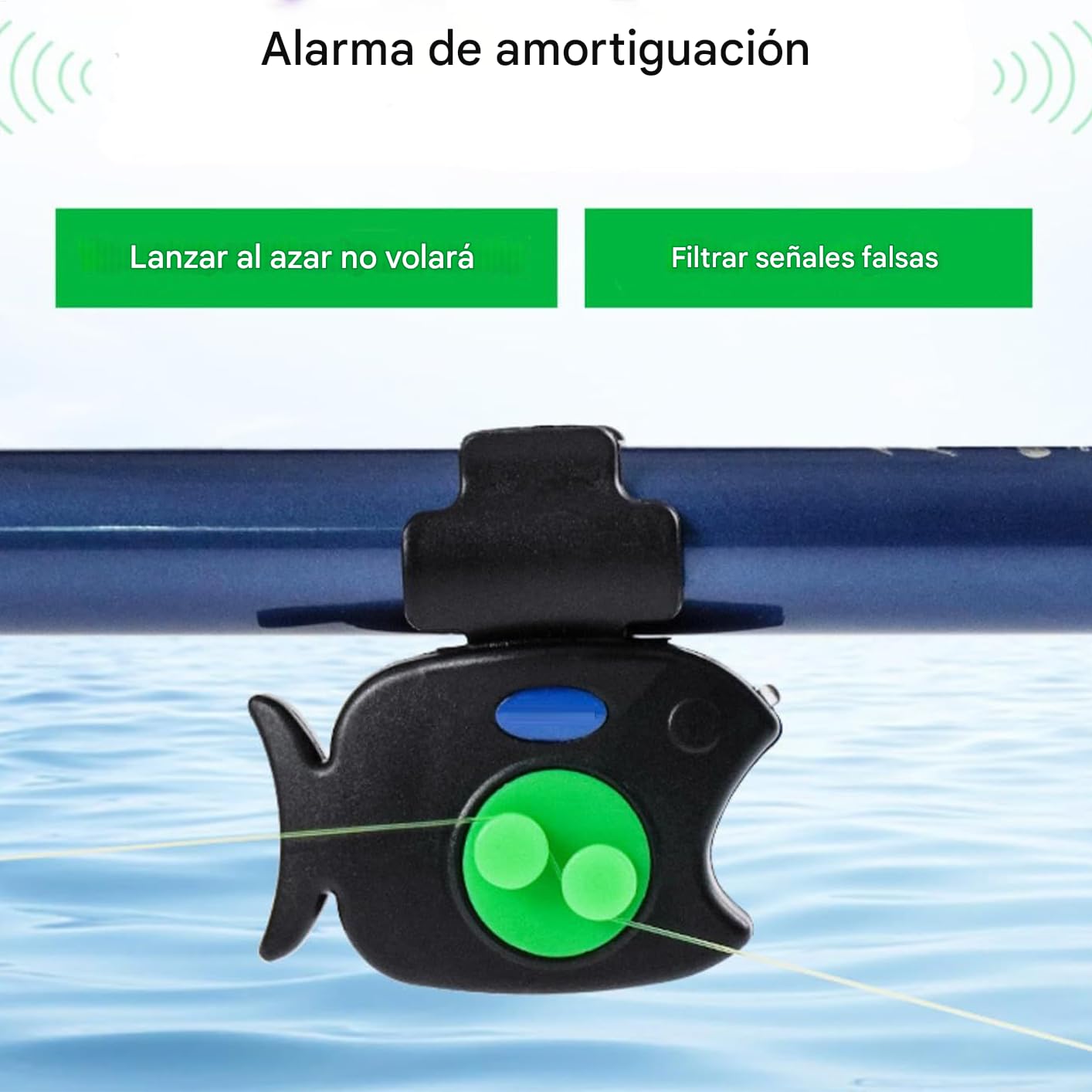 Alarmas De Picada para Cañas De Pescar,Equipo Electrónico de Alerta con Sonido y Luz,Inteligente de Aviso con Sonido Alto para Deportes Acuáticos - Adultos Principiantes y Expertos Padre