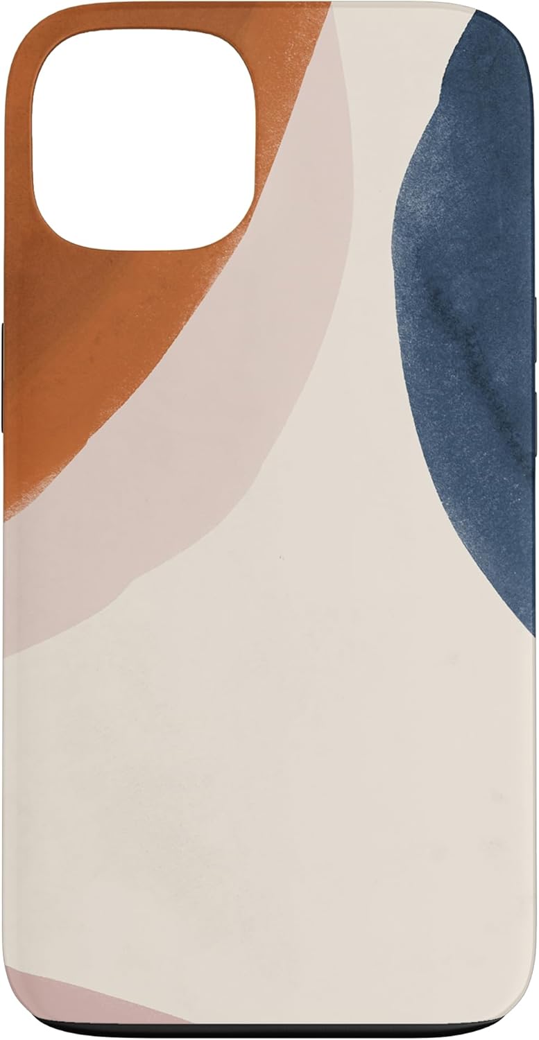 Minimal Blush Pink Abstract Shapes Watercolor Illustration Case for iPhone 12 Pro Max
