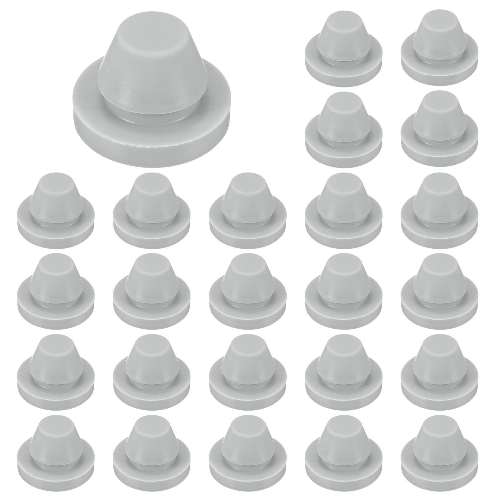 M METERXITY 25-Pack Silicone Hole Plugs, Snap in Locking Hole Plugs for 8-8.5mm Hole
